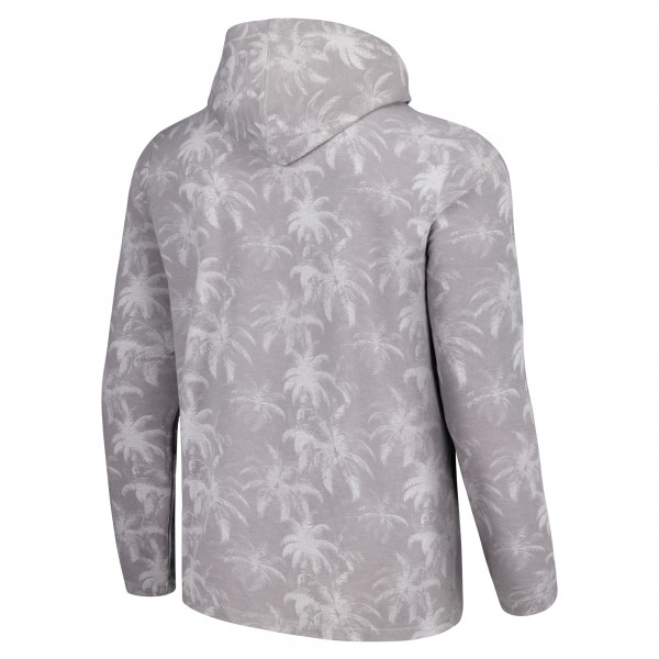 Los Angeles Dodgers Tommy Bahama Gray Palm Frenzy Hoodie Long Sleeve T-Shirt