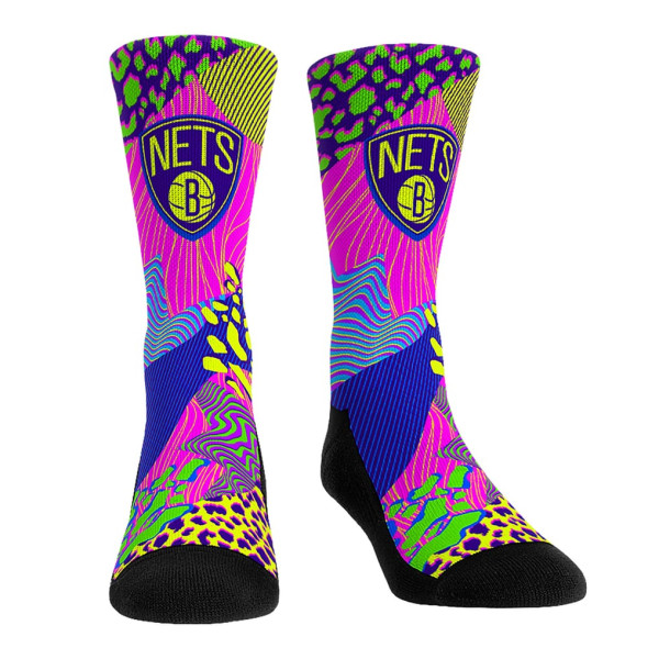 Unisex Brooklyn Nets Rock Em Black Team Vibes Three-Pack Crew Socks Set