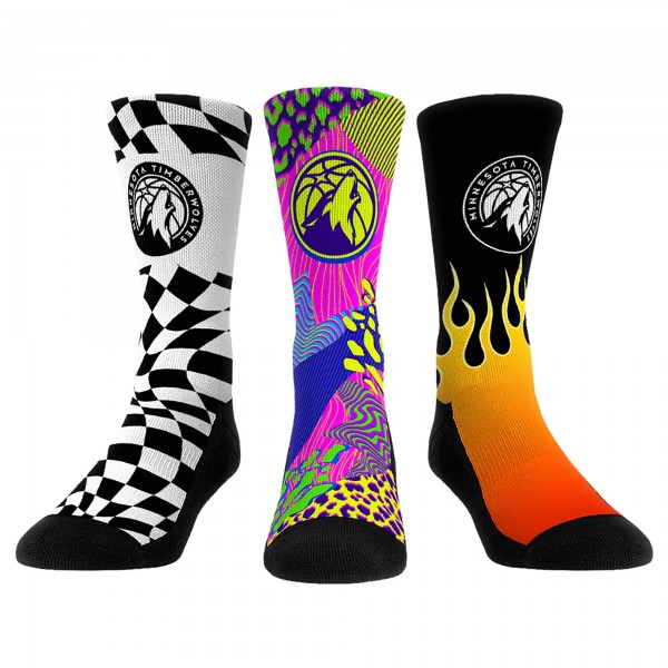 Три пары носков Minnesota Timberwolves Rock Em Socks Unisex Team Vibes