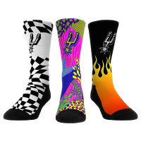 Unisex San Antonio Spurs Rock Em Socks Team Vibes Three-Pack Crew Socks Set