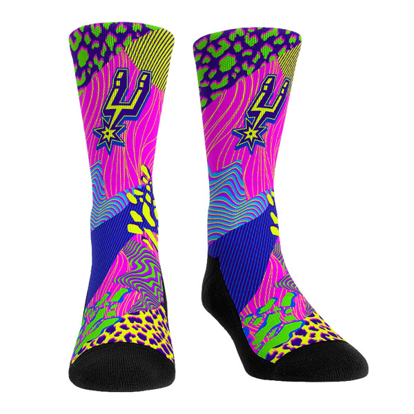 Unisex San Antonio Spurs Rock Em Socks Team Vibes Three-Pack Crew Socks Set
