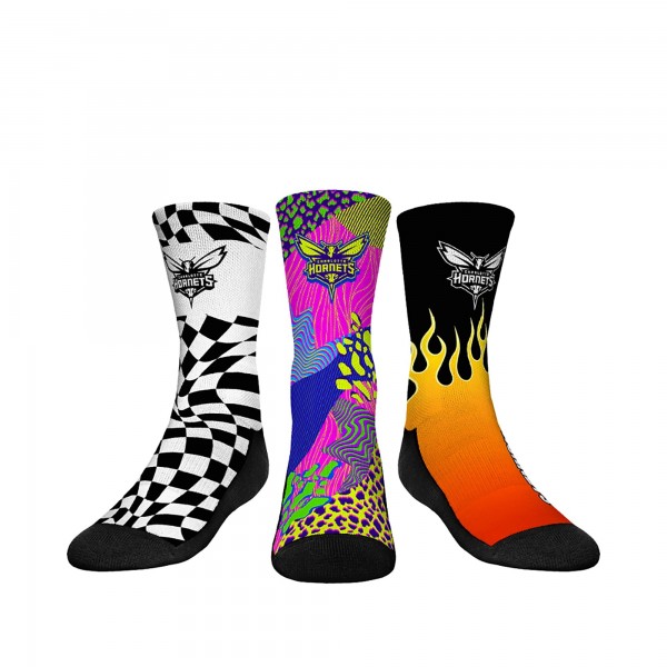 Три пары носков Charlotte Hornets Rock Em Socks Youth Team Vibes