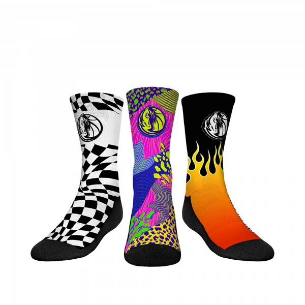 Три пары носков Dallas Mavericks Rock Em Socks Youth Team Vibes