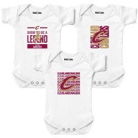 Newborn & Малышам Cleveland Cavaliers Chad & Jake White 3-Pack Bodysuit Set