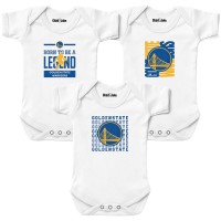 Newborn & Малышам Golden State Warriors Chad & Jake White 3-Pack Bodysuit Set