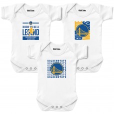 Newborn & Малышам Golden State Warriors Chad & Jake White 3-Pack Bodysuit Set