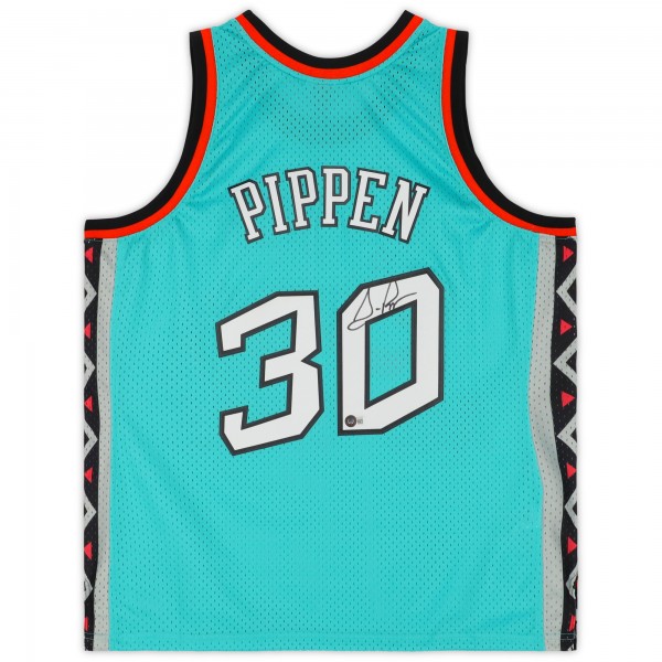 Игровая джерси Scottie Pippen Chicago Bulls Autographed Fanatics Authentic Michell & Ness Teal 1996 All-Star East Swingman