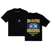 Футболка Authmade Unisex 2024 NBA All-Star Game Checker Flag Premium - Black