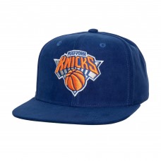 New York Knicks Mitchell & Ness Sweet Suede Snapback Hat - Blue