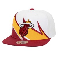 Бейсболка Miami Heat Mitchell & Ness White/Red Waverunner