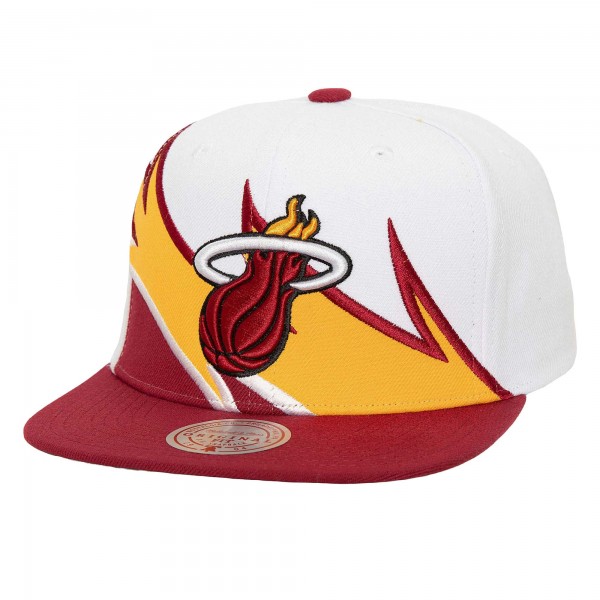 Бейсболка Miami Heat Mitchell & Ness White/Red Waverunner