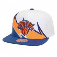 New York Knicks Mitchell & Ness Waverunner Snapback Hat - White/Blue
