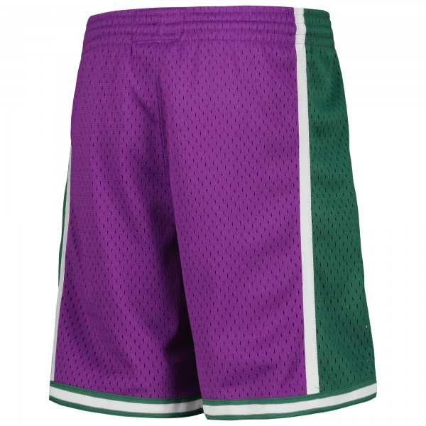 Подростковая Milwaukee Bucks Mitchell & Ness Purple Hardwood Classics Swingman Shorts