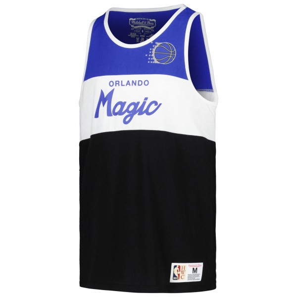 Подростковая Orlando Magic Mitchell & Ness Blue/Black Hardwood Classics Special Script Tank Top