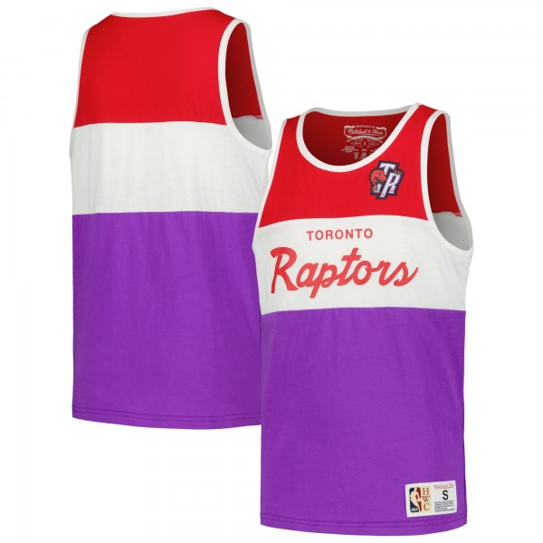 Подростковая Toronto Raptors Mitchell & Ness Purple Hardwood Classics Special Script Tank Top