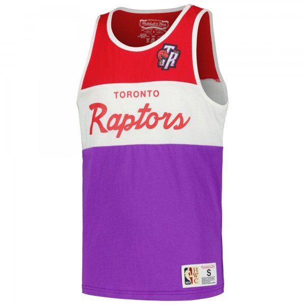 Подростковая Toronto Raptors Mitchell & Ness Purple Hardwood Classics Special Script Tank Top