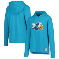Толстовка Charlotte Hornets Mitchell & Ness Youth Hardwood Classics Legendary Slub Lightweight - Teal