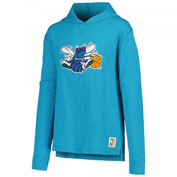 Толстовка Charlotte Hornets Mitchell & Ness Youth Hardwood Classics Legendary Slub Lightweight - Teal
