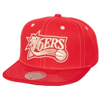 Philadelphia 76ers Mitchell & Ness Red Energy Contrast Snapback Hat