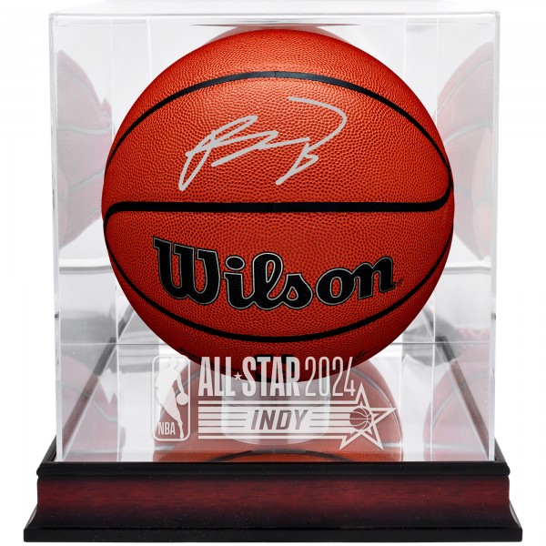 Paolo Banchero Orlando Magic Autographed Fanatics Authentic Wilson Indoor/Outdoor Basketball with Mahogany 2024 NBA All-Star Game Logo Display Case