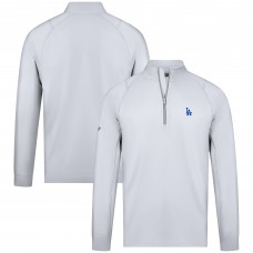 Los Angeles Dodgers Levelwear White Theory Insignia Quarter-Zip Pullover