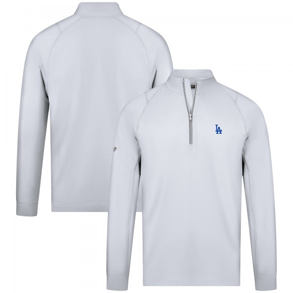 Los Angeles Dodgers Levelwear White Theory Insignia Quarter-Zip Pullover