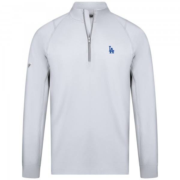 Los Angeles Dodgers Levelwear White Theory Insignia Quarter-Zip Pullover