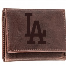 Los Angeles Dodgers Brown Tri-Fold Leather Wallet
