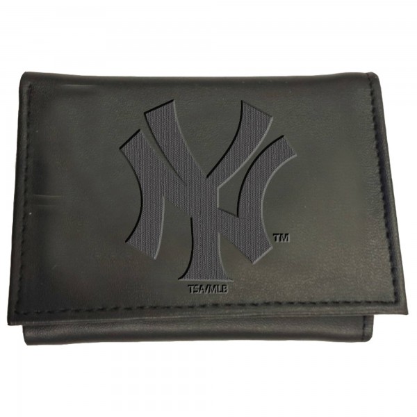 New York Yankees Black Hybrid Tri-Fold Wallet