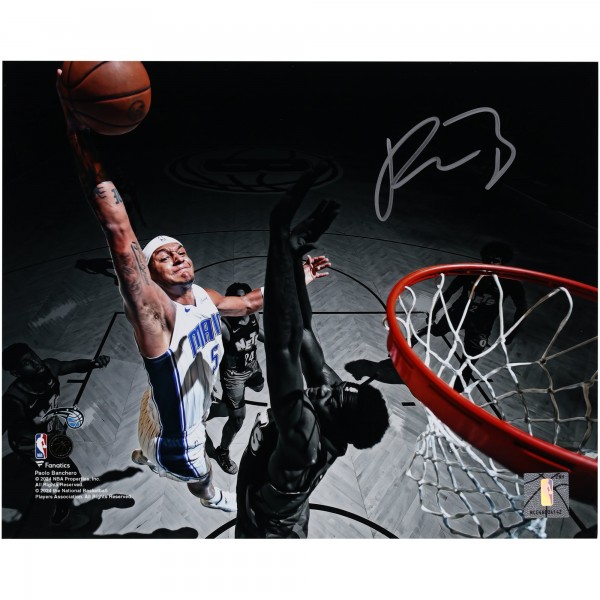 Paolo Banchero Orlando Magic Autographed Fanatics Authentic 8 x 10 Dunk vs. Brooklyn Nets Photograph
