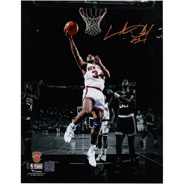 Charles Oakley New York Knicks Autographed Fanatics Authentic 11 x 14 Spotlight Layup Photograph