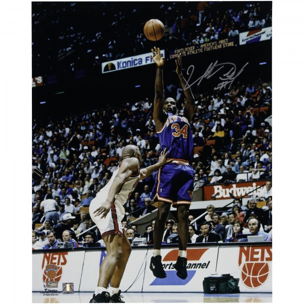 Charles Oakley New York Knicks Autographed Fanatics Authentic 16 x 20 Shooting vs. New Jersey Nets Photograph