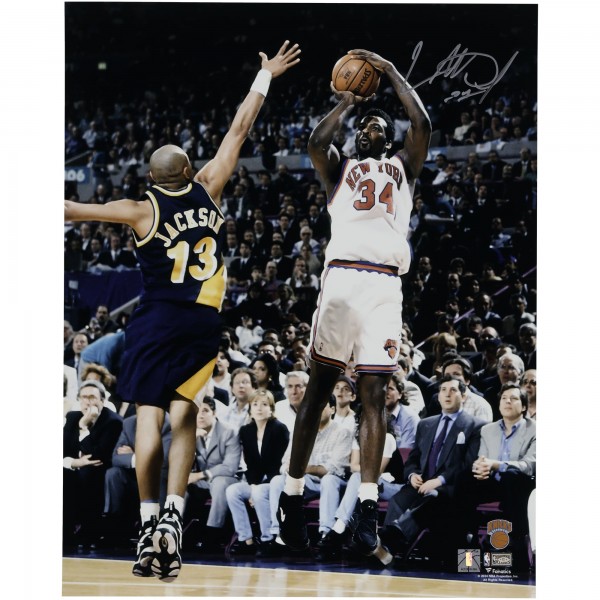 Charles Oakley New York Knicks Autographed Fanatics Authentic 16 x 20 Shooting vs. Indiana Pacers Photograph