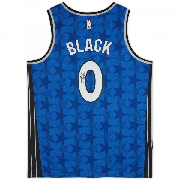 Игровая джерси Anthony Black Orlando Magic Autographed Fanatics Authentic Blue Nike 2023-2024 Classic Edition Swingman