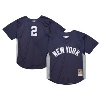 Игровая джерси New York Yankees Derek Jeter Mitchell & Ness Navy Cooperstown Collection Batting Practice
