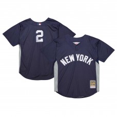 New York Yankees Derek Jeter Mitchell & Ness Navy Cooperstown Collection Batting Practice Jersey