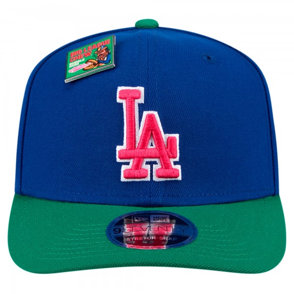 Бейсболка Los Angeles Dodgers New Era Royal/Green 2024 Big League Chew Flavor Pack 9SEVENTY
