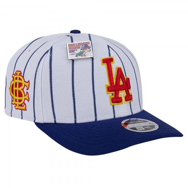 Бейсболка Los Angeles Dodgers New Era White/Royal 2024 Big League Chew Original 9SEVENTY