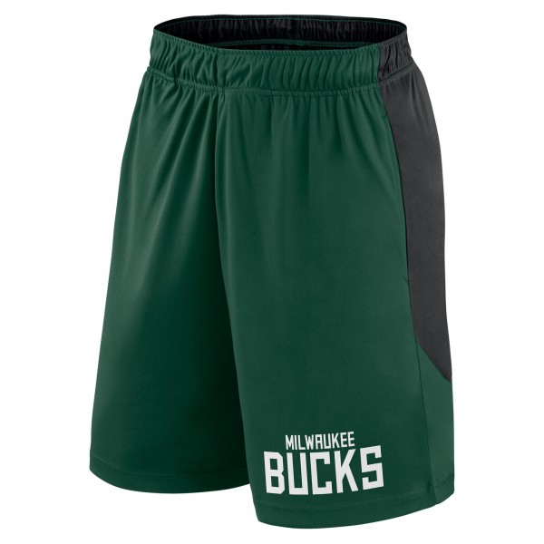 Milwaukee Bucks Logo Athletic Hunter Green Launch Performance Shorts