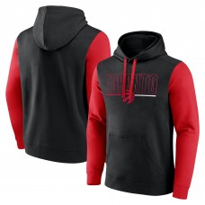 Toronto Raptors Logo Athletic Black Outline Colorblock Pullover Hoodie