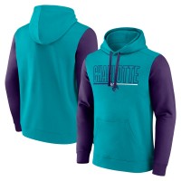Толстовка Charlotte Hornets Teal Outline Colorblock