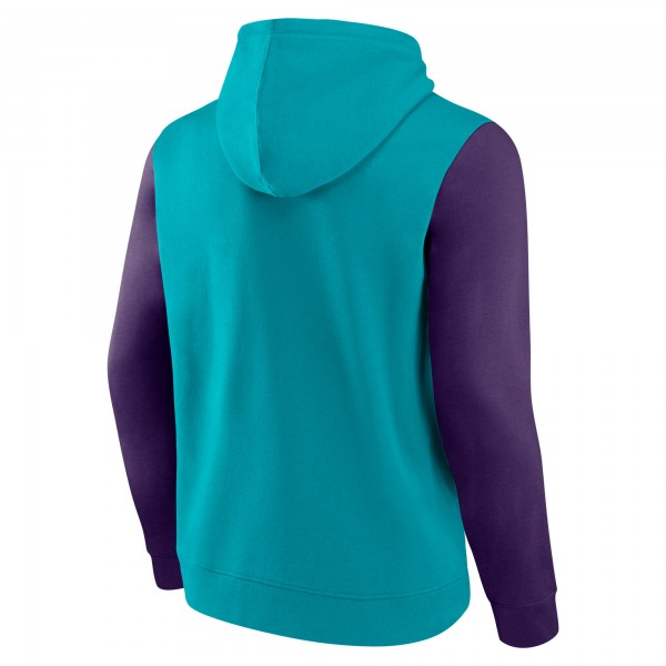 Толстовка Charlotte Hornets Teal Outline Colorblock