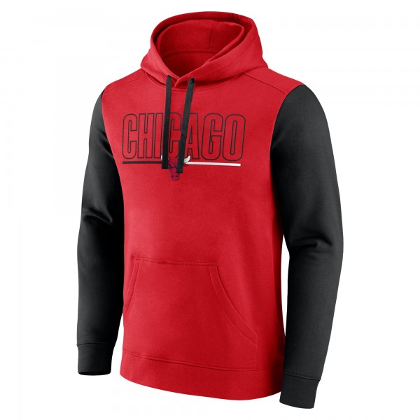 Толстовка Chicago Bulls Red Outline Colorblock
