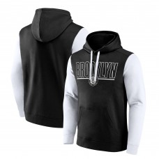 Толстовка Brooklyn Nets Logo Athletic Black Outline Colorblock