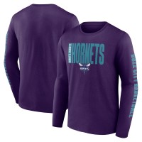 Футболка с длинным рукавом Charlotte Hornets Purple Vision