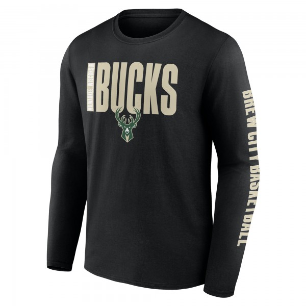 Футболка с длинным рукавом Milwaukee Bucks Vision - Black