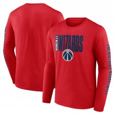 Washington Wizards Logo Athletic Red Vision Long Sleeve T-Shirt