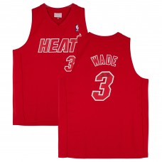 Игровая джерси Dwyane Wade Miami Heat Autographed Fanatics Authentic Red Mitchell & Ness 2012 Christmas Day Swingman