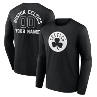 Футболка с длинным рукавом Boston Celtics Personalized Name & Number Monochrome - Black