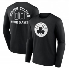 Футболка с длинным рукавом Boston Celtics Personalized Name & Number Monochrome - Black